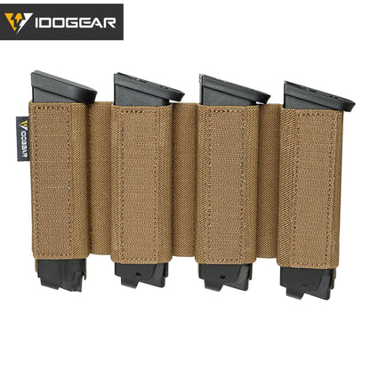 IDOGEAR Quad MP5 / MP7 Magazine Insert Holder with Hook Fasteners for MK3 and MK4 Chest Rig 35140