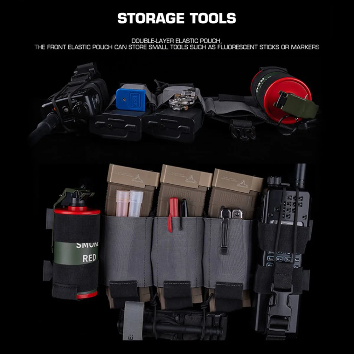 Tactical Chest Rig Set with Tourniquet Walkie-Talkie Smoke Bom Model UG Style DR Plate Carrier Hunting Airgun Vest Cosplay Gear