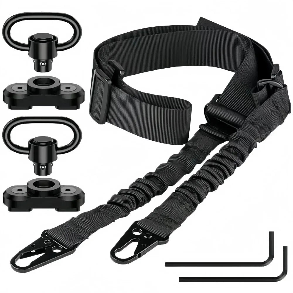 2 Points Tactical Sling Adjustable Shoulder Strap with QD Buckle Outdoor Hunting Camping Accessory