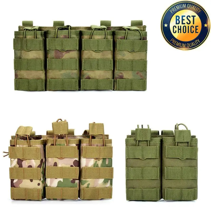 1000D Tactical Magazine Pouch Double/Triple/Quadruple Mag Pouch Airsoft Ak 5.56mm M4 Ar Rifle Hunting Accessories
