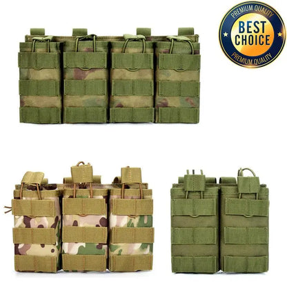 1000D Tactical Magazine Pouch Double/Triple/Quadruple Mag Pouch Airsoft Ak 5.56mm M4 Ar Rifle Hunting Accessories