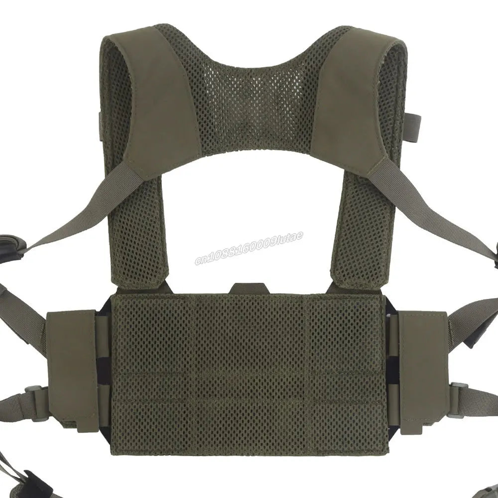 K Style Tactical Chest Rig Set with Triple Mag Pouch 2Nd Layer Admin Pouch Modular Field Strap KZ MOLLE Expansion Hunting Gear