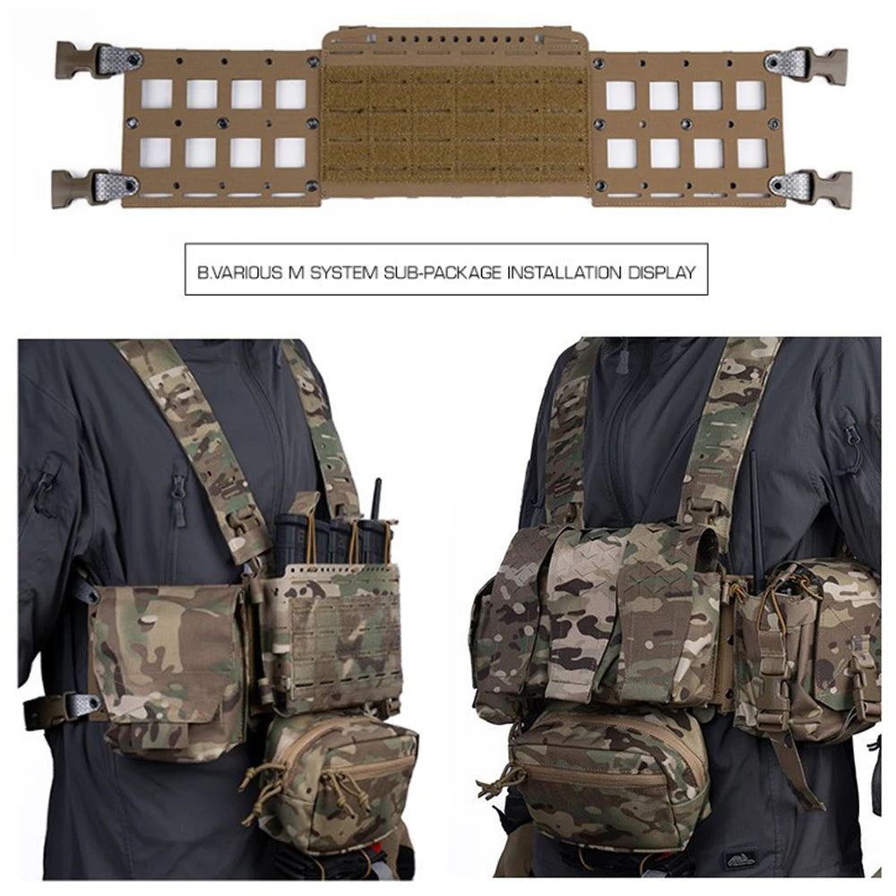 Tactical Vest Chest Rig Platform Expansion Chassis III for GP/SPUD/SACK Pouches Micro Fight MK MKV MK4 Training Equipment