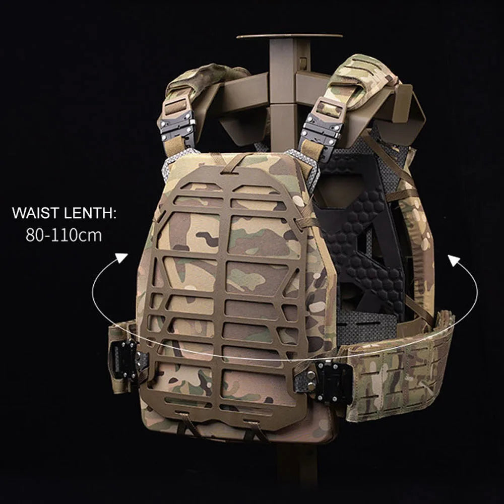PFM Tactical Vest Lightweight Hunting Militar Plate Carrier Quick Release Paintball Airsoft Vest Protective Equipment