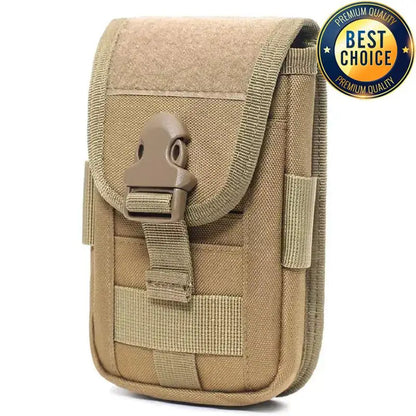 1000D Camo Tactical Running Bag Sports Phone Bag Waist Pocket Double Layer Molle Accessory Power Bank Bag Wallet Pack