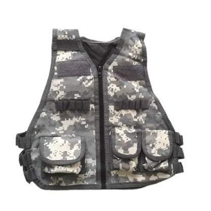 Children Vest Kids Camouflage Multiple Pockets Hunting CS War Games Jacket Hunting Tactical Waistcoat Training Gear
