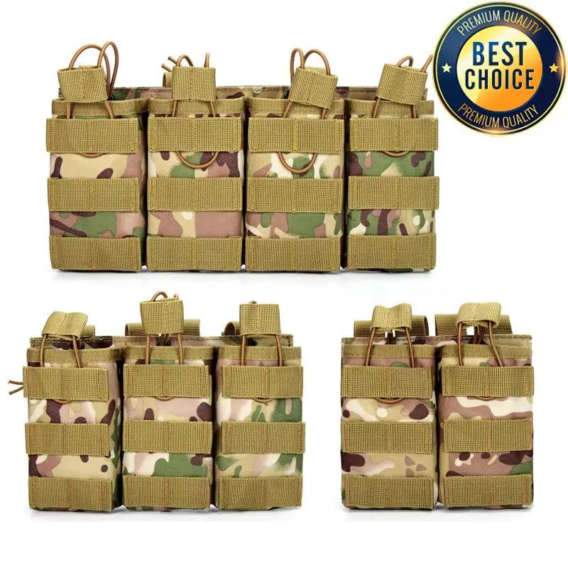 1000D Tactical Magazine Pouch Double/Triple/Quadruple Mag Pouch Airsoft Ak 5.56mm M4 Ar Rifle Hunting Accessories