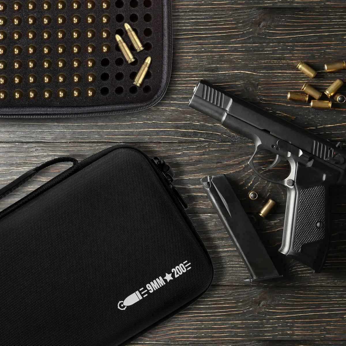 9mm .22LR .223/5.56mm Ammo Pouch Large Capacity Handbag for Ammunition Storage Box Hunting Cartridge Bag Bullet Case Organizer