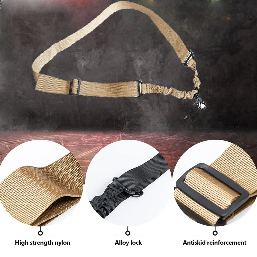 Tactical 1/3 Point Sling Shoulder Strap Multi-function Slant Strap Outdoor Hunting Field Survival Training Tape Accessories