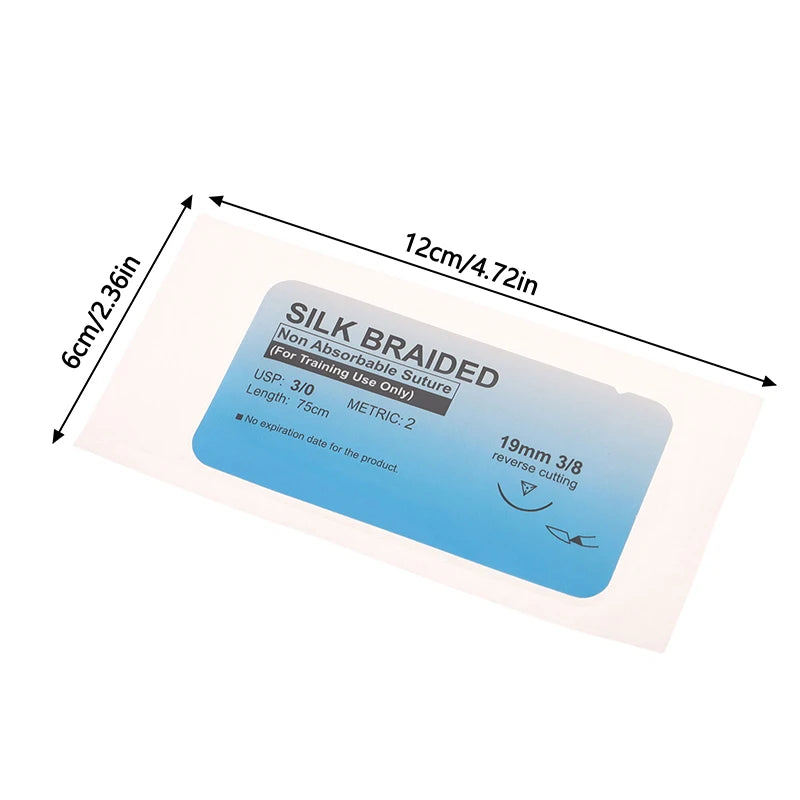 10Pcs 75cm 2/0 3/0 4/0 Medical Surgical Suture Nylon Silk Polypropylene Polyester Monofilament Thread Suture Teaching Exercises