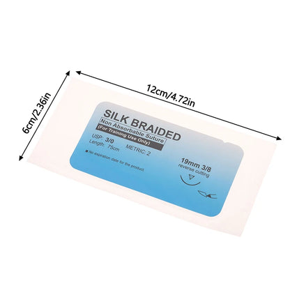 10Pcs 75cm 2/0 3/0 4/0 Medical Surgical Suture Nylon Silk Polypropylene Polyester Monofilament Thread Suture Teaching Exercises