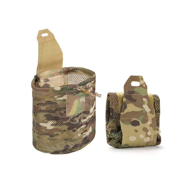 New Roll-Up Mag Mesh Dump Pouch Magazine Mini Foldable Net Pocket EDC Tactical Outdoor Sport Hunting Bags 500D