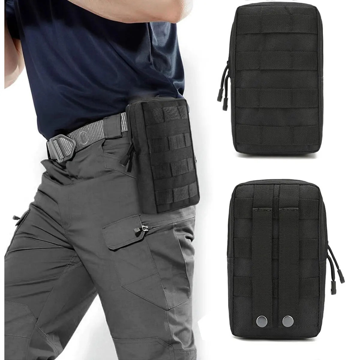 Tactical Molle Pouch Belt Waist Pack Bag Small Phone Pocket Waist Military Running Pouch Travel Airsoft Camping Bags