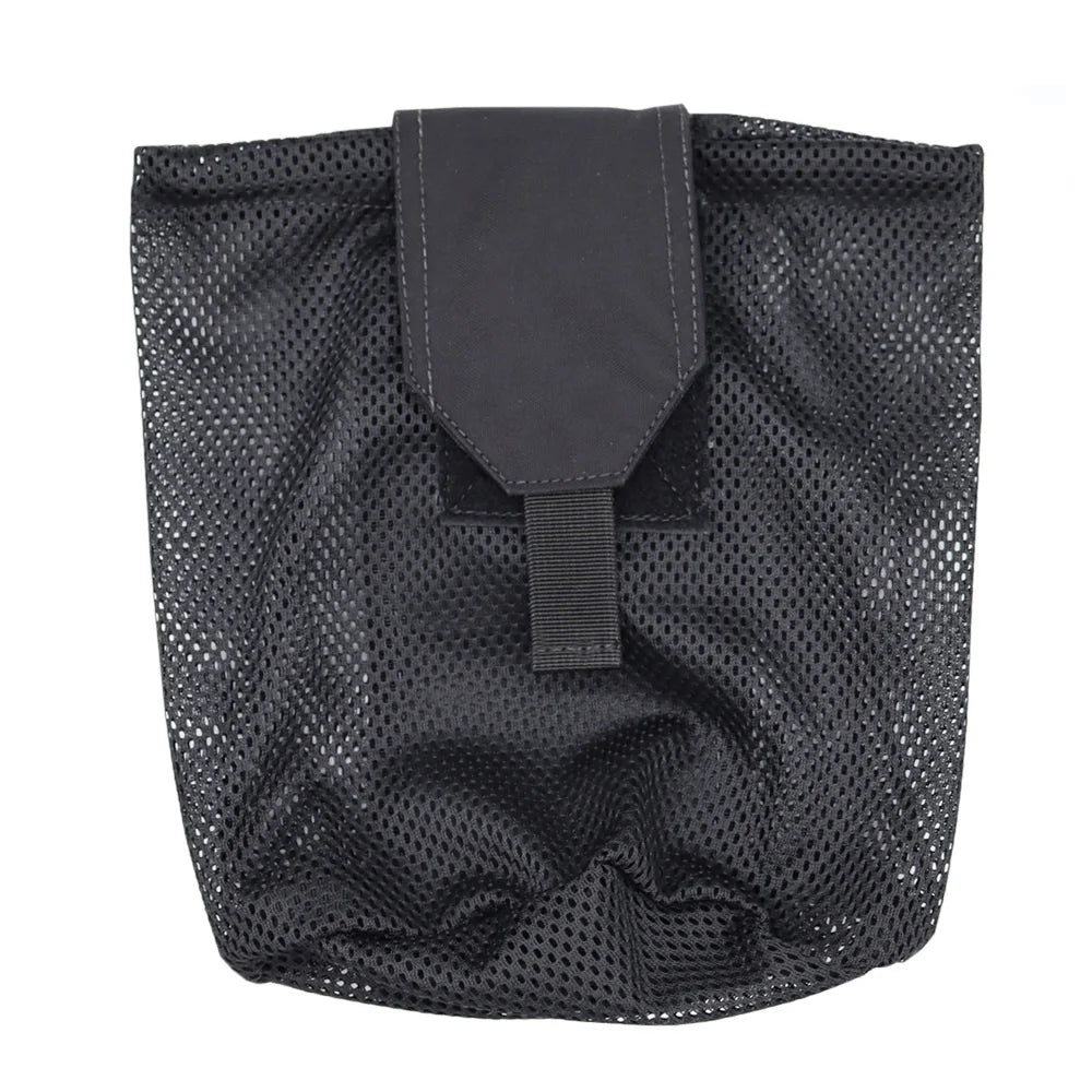 New Folding Mesh Drop Pouch Tactical Molle Magazine Dump Pouch Recycling Bag Hunting Airsoft Bags