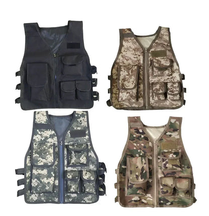 Kids Tactical Vest Hunting Combat Bulletproof Uniform Special Costumes Forces Children Camouflage Jungle Clothing