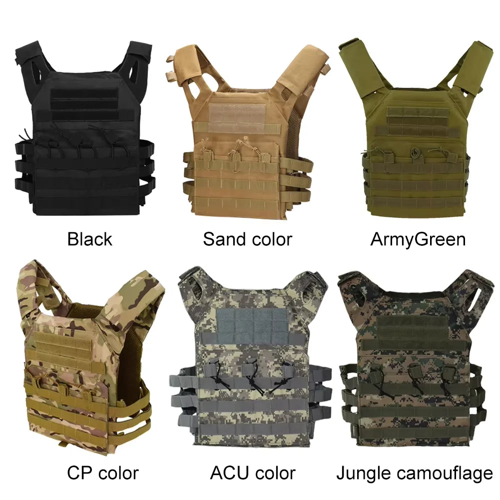 Nylon Tactical Vest Body Armor Hunting Carrier Airsoft Accessories Combat MOLLE Camo Vests