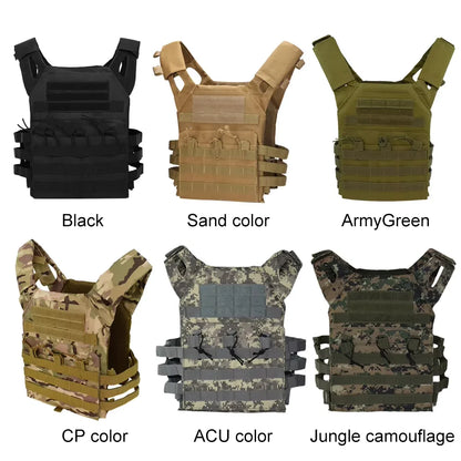 Nylon Tactical Vest Body Armor Hunting Carrier Airsoft Accessories Combat MOLLE Camo Vests