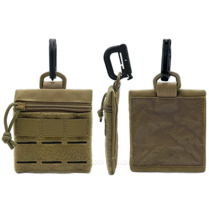 Tactical Micro Molle Pouch with Hook and Loop D Buckle Portable Storage Bag Wallet EDC Tools Hunting Vest Bag Accessory Pouch