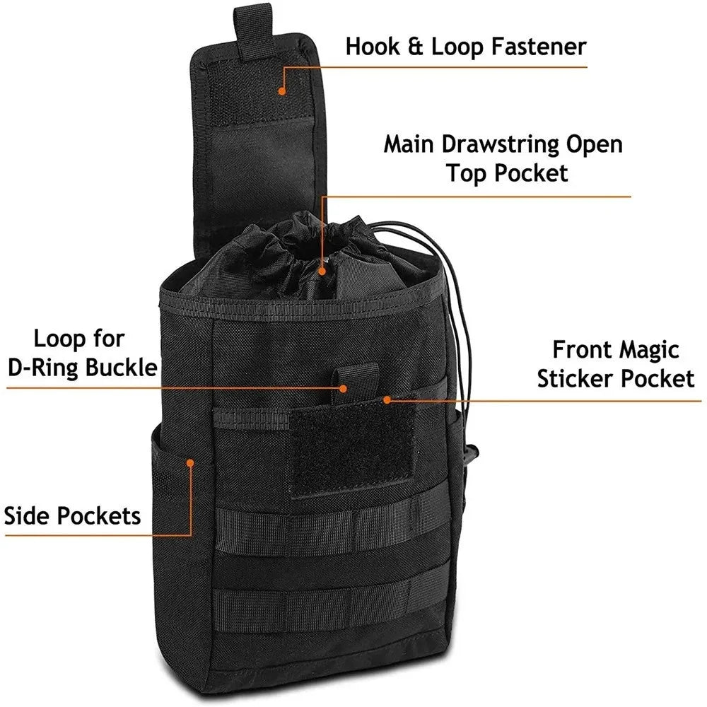 Foldable Molle Dump Drop Pouch Recycle Waist Pack Bags Outdoor Sport Hunting Utility EDC Tool Accessory Folding Recovery Bag