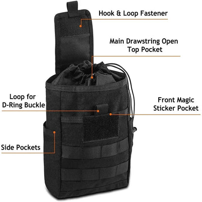 Foldable Molle Dump Drop Pouch Recycle Waist Pack Bags Outdoor Sport Hunting Utility EDC Tool Accessory Folding Recovery Bag