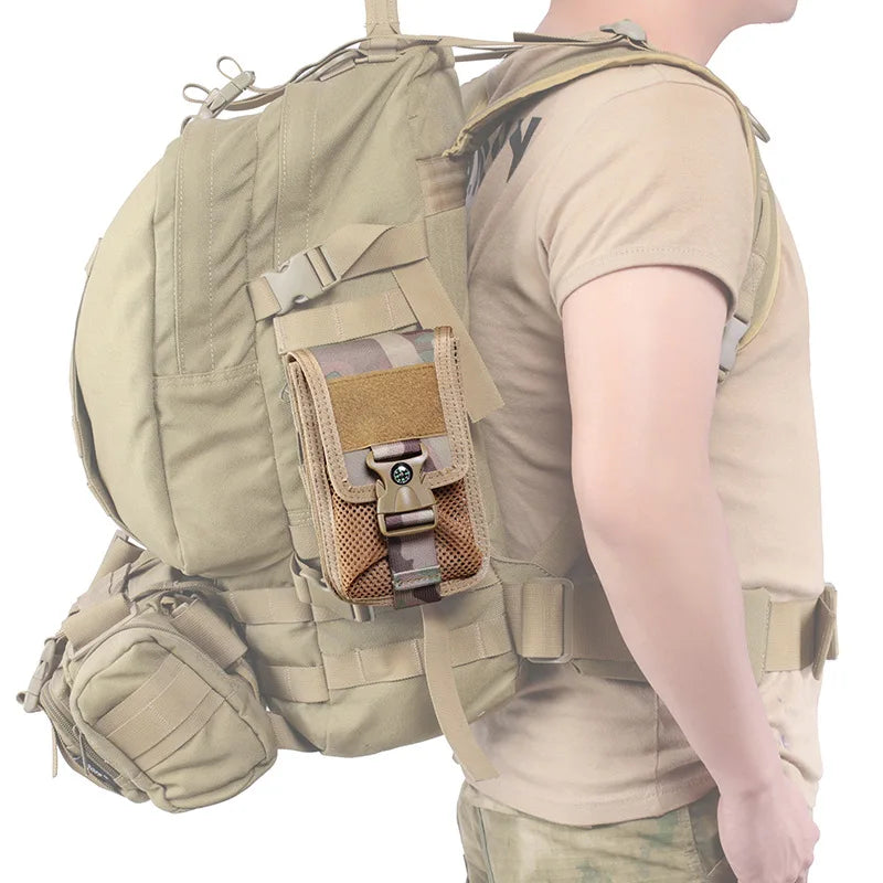 Tactical Double-layer Phone Pouch Hunting Camouflage Molle Bags Outdoor Hunting Molle Fanny Bag Waist Bag Outdoor Sport Bag
