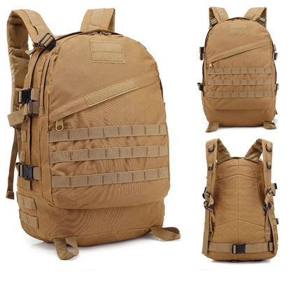 Large Capacity Tactical Camouflage Backpack, Waterproof, Biomimic Molle, Hunting, Mountain Climbing, Fishing, Hiking, 40L