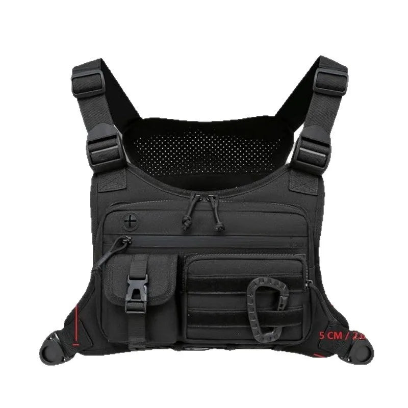 Outdoor Tactical Vest Multi-Functional Sports Vest Backpack Men's Tactical Chest Bag for Hunting Camping Traveling