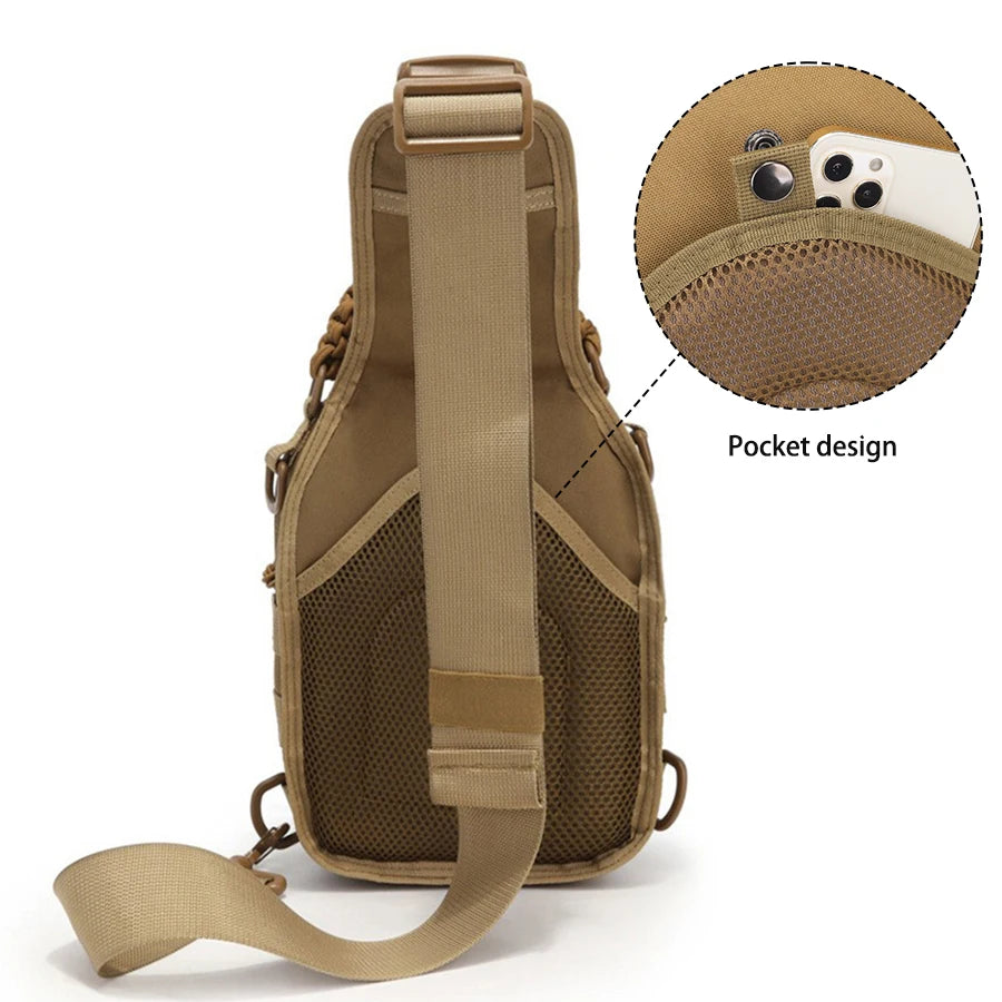Multi functional chest bag, outdoor sports cycling chest bag, men's single shoulder diagonal cross bag