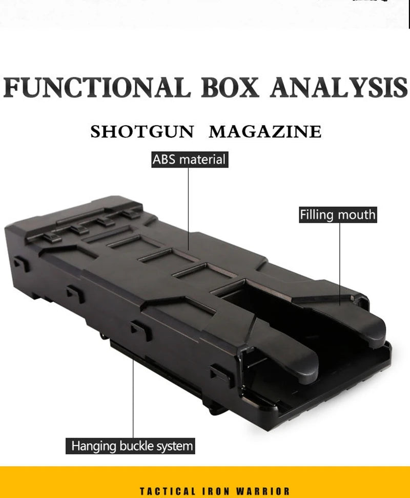 Tactical Shotgun Magazine Pouch Paintball 10 Rounds 12 Gauge Reload Ammo Shells Molle Magazine Box Hunting Vest Accessories