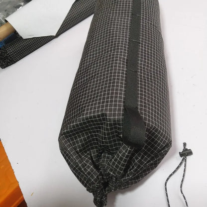 Cylindrical Storage Bag Heavy Duty Grid Oxford Wear Resistant Waterproof Outdoor Camping Tent Pole Awning Rod Gear Organizer Bag