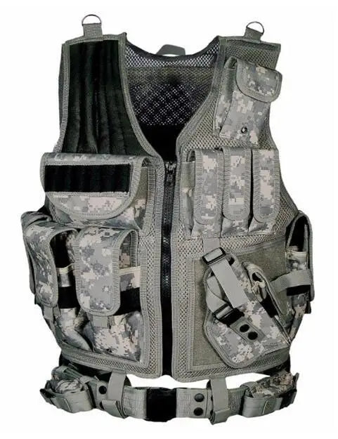 Swat Tactical Vest Jacket Chest RigPocketAdjustable Hunting Security Clothes  CS Cosplay Hunting Vest Camping accessory