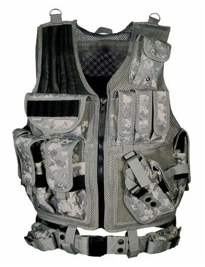 Swat Tactical Vest Jacket Chest RigPocketAdjustable Hunting Security Clothes  CS Cosplay Hunting Vest Camping accessory