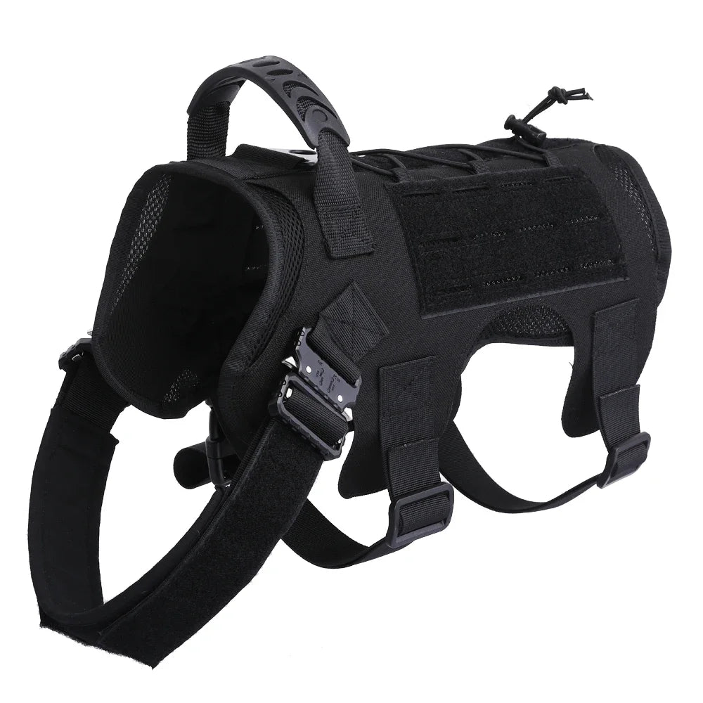 Tactical Dog Vest Hunting Shooting Cs  Fan Service Nylon Pet Vests Airsoft Training Molle Dogs Harness
