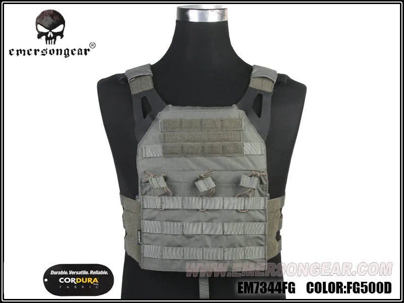 EMERSON Tactical Vest MOLLE JPC Vest Airsoft Paintball Chest Protective Plate Carrier MC Combat Vest + Plates