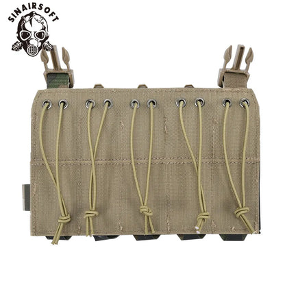 SINAIRSOFT Tactical MP5 MP7 Magazine Pouch With Hook&Loop and Elastic Retention Straps For Vest Chest Rig Accessories