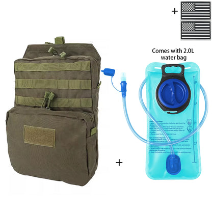 Outdoor Hunting Water Bag Set 2L Large Capacity Drinking Water Bag Portable Water Storage Bag for Hiking and Cycling