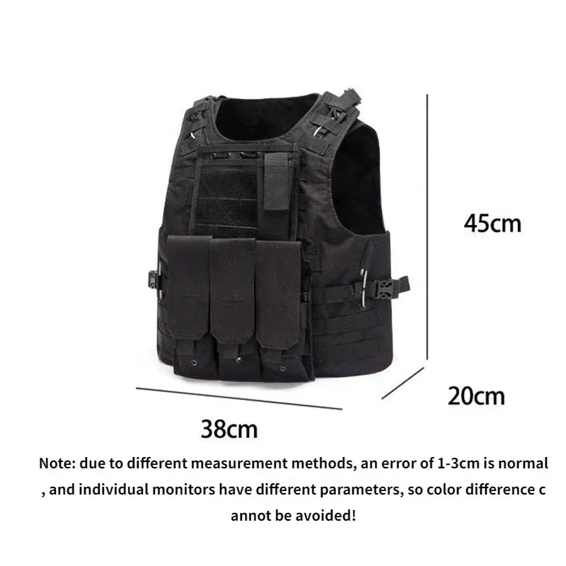 Nylon Tactical Vest Body Armor Hunting Carrier Accessories Men Combat MOLLE Camo Military Vest Outdoor CS Hunting Tmc