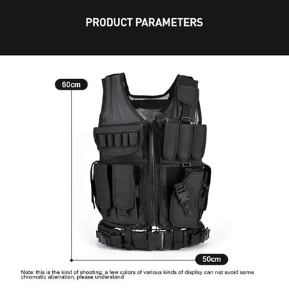 Multi-Pocket Swat Tactical Vest Jungle Combat Body Armor Vests Security Hunting Outdoor CS Game Airsoft Training Jacket