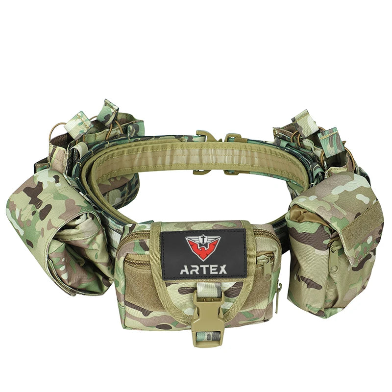 ARTEX Outdoor Battle Belt Sets Duty Belts Law Enforcement Airsoft Utility Belt with Accessories Pouches