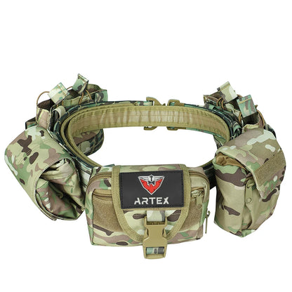 ARTEX Outdoor Battle Belt Sets Duty Belts Law Enforcement Airsoft Utility Belt with Accessories Pouches