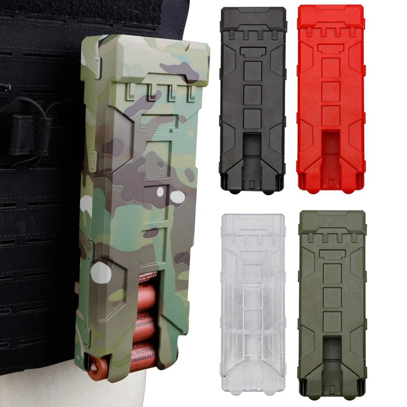 Tactical Shotgun Magazine Pouch Paintball 10 Rounds 12 Gauge Reload Ammo Shells Molle Magazine Box Hunting Vest Accessories
