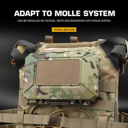 Tactical Waterproof Case Pistol Battery Mobile Phone Bag Protective Double Sponge Shockproof Lockable Airsoft Vest Gear