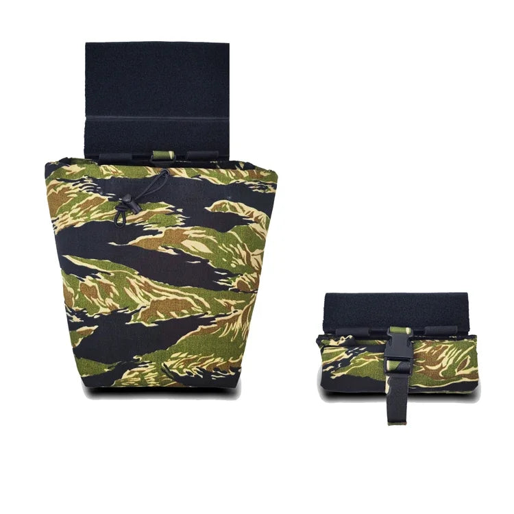 Tactical Molle Pouch Airsoft EDC Abdominal Dump Pouch Lower Hanging Recycling Extended Multicam Foldable Waist Bag Gear
