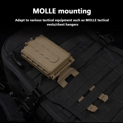 LAMBUL Battery Storage Box Tactical Case for AAA 18650 18350 CR123A CR2032 MOLLE Vest Modular Mag Pouch Waterproof