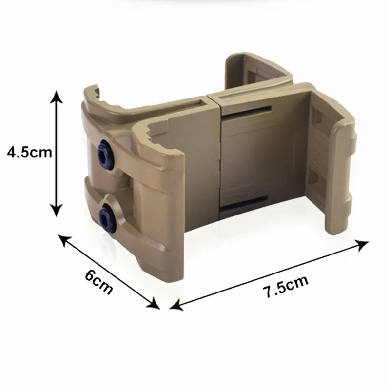 Tactical Dual Magazine Connector Clip for Airsoft AK AR15 M4, Universal Parallel Mag Link Speed Loader Game Accessories