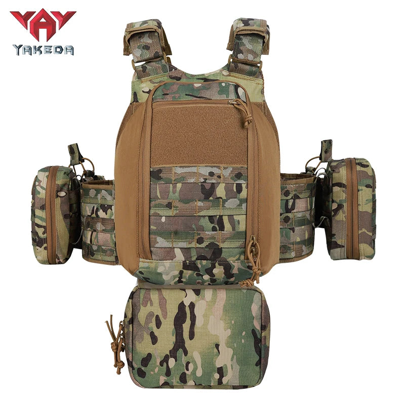 Yakeda Colete Tatical Vest 1000D CP Chaleco Tactico Weighted Plate Carrier Tactical Vests Tactical Equipment Personal Defense