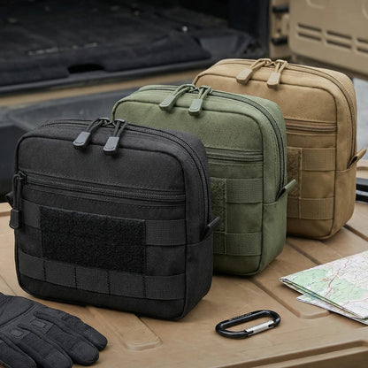 Tactical MOLLE EDC Pouch 600D Nylon Waist Pack EMT Utility Tool Pouches Organizer Bag for Outdoor Hiking Camping Hunting Travel
