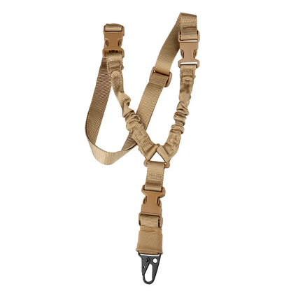 3-Point Tactical Bungee Carry Strap Adjustable Elastic Shoulder Strap Universal Outdoor Hiking Camping Hunting Sports Accessorie