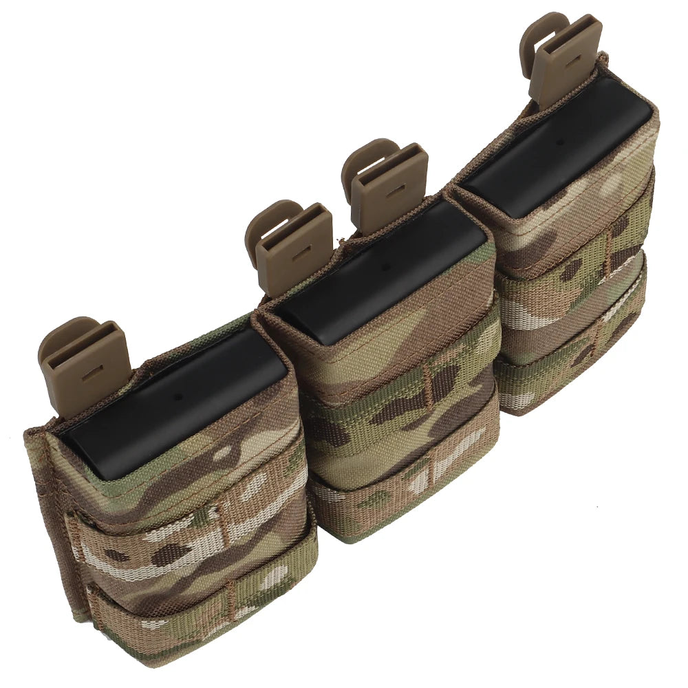 Triple Medium 5.56 Magazine Bag, Tactical Vest Magazine Bag, M4 KYWI MAG Magazine Bag, Tactical Hunting Airsoft equipment