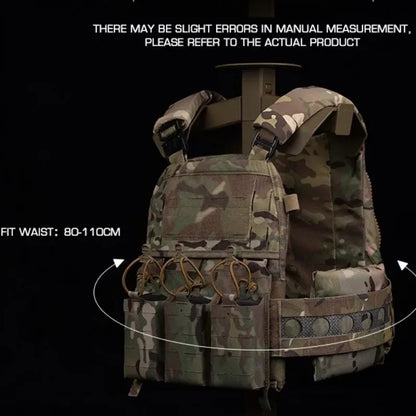 V5 PC Quick Dismantling Tactical Vest with Triple Pack Built in Clipper and Multi Functional MOLLE Outdoor Hunting Equipment